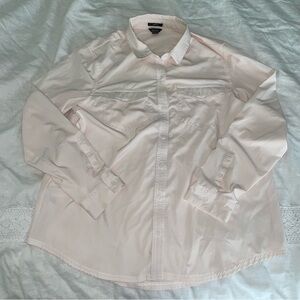 Eddie Bauer LARGE Departure 2.0 UPF 50+ Sun Protect Long Sleeve Shirt Top Pink